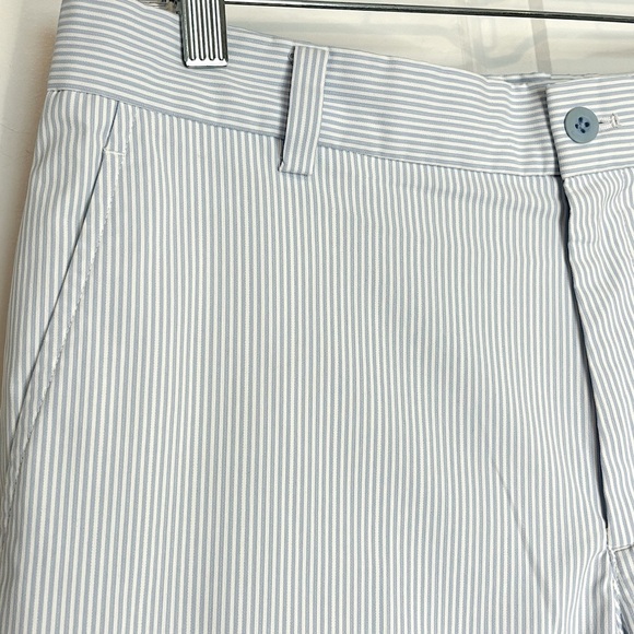 Nike Golf Blue White Stripe Flat Front Shorts 32 - Picture 3 of 9